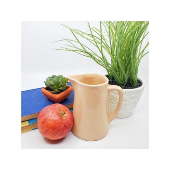 Other - Vintage small ceramic pottery water ice tea pitcher farmhouse cottagecore vase